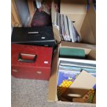4 x boxes LP records plus some books
