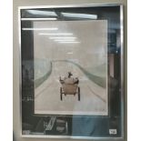LS Lowry print of THE CART signed in pencil 50cm x 40cm with Fine Art Guild watermark