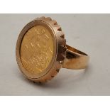 Gold Sovereign 1931 in a Ring 17grams