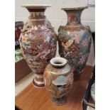 3 x Chinese vases (A/F)