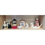 A collection of various items including Figurines, plates etc