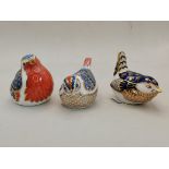 x3 Royal Crown Derby Birds