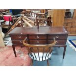 Stag dressing table 132cm x 46cm x H72cm and Ercol chair