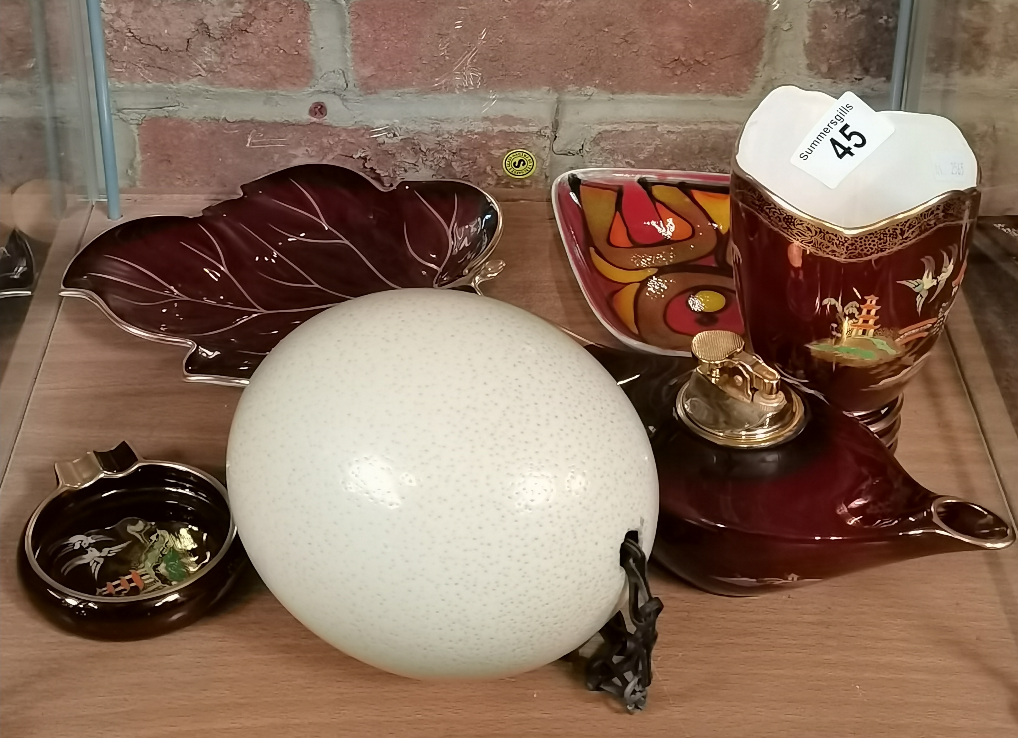 A collection of Poole and Carltonware plus Ostrich Egg - Image 2 of 2