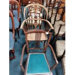 Windsor Chair plus small hall chair