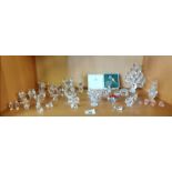 Collection of Swarovski and crystal figures
