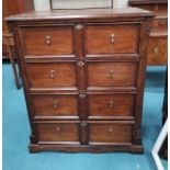 Large Oak Lockable 4 drawer Chest of drawers