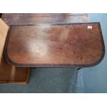 Antique mahogany fold over side table