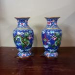 A Pair of Chinese Cloisonné vase