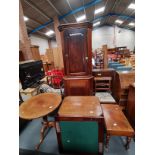 Misc furniture including floor standing corner unit, x3 tables, x2 chairs, games table and rug