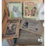 Louis Wain's Annual 1913 plus Louis Wain's Animal Show book 1905 plus 3 x vintage publications