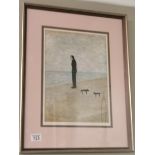 Lowry print MAN LOOKING OUT TO SEA 35cm x 25cm