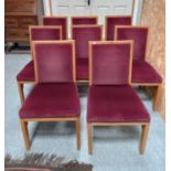 x8 Velvet covered Oak dining chairs