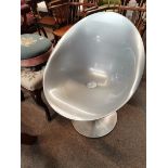 Grey Egg EROS chair Kartell by Phillippe Starck