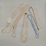 Collection of pearl and pearl effect necklaces
