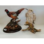 x2 Country Artist figurines - Large Pheasant and Eagle A/F