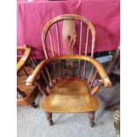 Yew Wood Child's Windsor Chair Ht 68cm