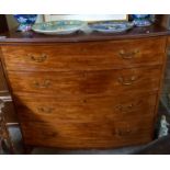 4 ht Bow fronted Mahogany Chest of Drawers