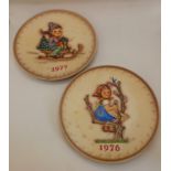 2 x Goebel plates - M J Hummel 5th Annual plate 1975, and 6th Annual plate 1976
