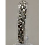 Cartier Maillon Panthere 3 Row Diamond Bracelet in 18 carat White Gold - Image 6 of 9