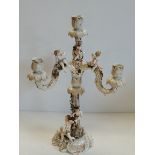 Meissen style Porcelain Chrub candelabra (D/d)