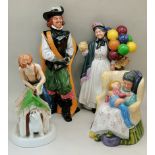 4 x Royal Doulton figures - all VGC