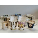 Collection of Mugs and goblets incl limited edition Coalport