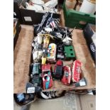 1 box vintage toys - cars and motorbikes