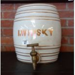 3 x large Porcelain Whiskey and Sherry Barrels