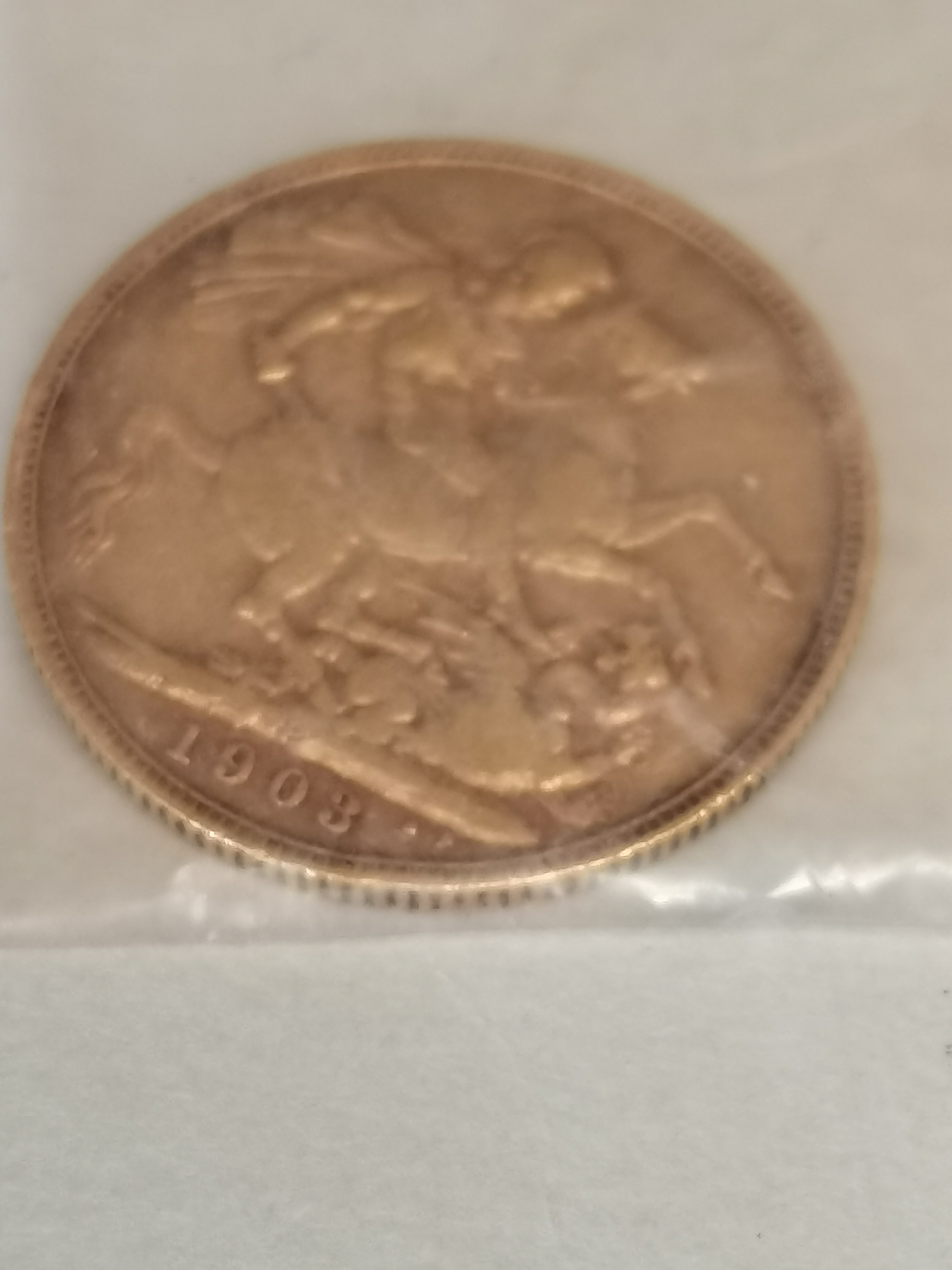 Gold Sovereign 1903 8grams - Image 2 of 2