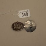 x2 Silver Brooches