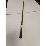 Antique silver topped walking cane