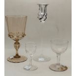 A collection of antique glassware