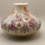 Moorcroft squat vase - crazing and chip on rim