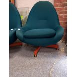 Pair of Greaves and Thomas style swivel egg chairs