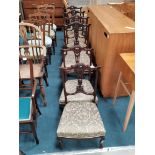 Victorian 6 piece mahogany parlor chairs