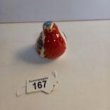 Crown Deby Paperweight 'Robin' with box no button
