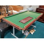 Slate Snooker table top (162cm L) with cues, balls etc. No tears in Baize