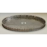 Silver plated oval tray