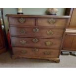 Georgian 4ht chest of drawers with brass handles