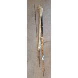 2 x split cane fishing rods