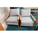 x2 M & S grey upholstered chairs - Style Fable