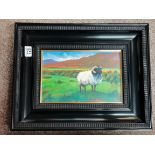 Gavin Lavelle....oil on board MAYO RAM - ERRIFE VALLEY 30cm x 20cm