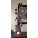 X2 Spelter lamps H62cm