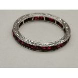 Platinum and Ruby Eternity ring