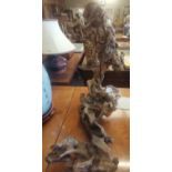 x2 Chinese driftwood figures