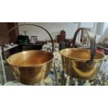 2 x brass jam pans