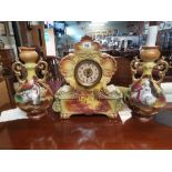 Large Clock Garniture set