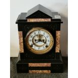 Slate and Marble Mantle Clock