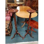 Pair of Mahogany Torchieres